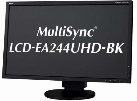 Adobe RGB相当の24インチ4K対応ディスプレイ、NEC「MultiSync LCD-EA244UHD-BK」