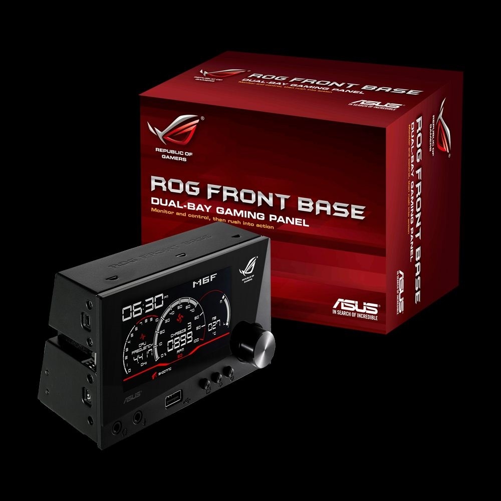 ASUSTeK、「R.O.G.」向け5.25インチ内蔵マルチコントローラ「ROG Front Base」