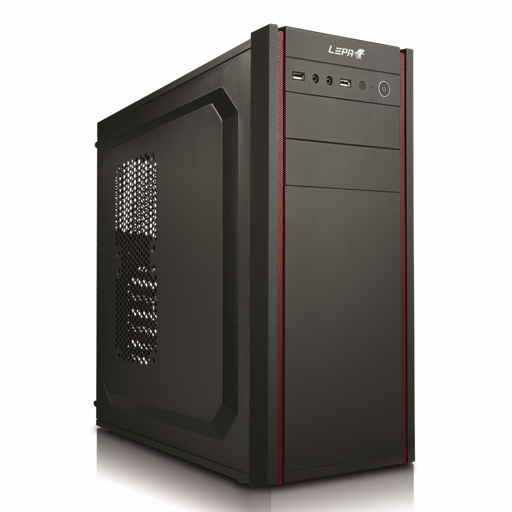 ソフトグリップコーティング仕様のミドルタワーPCケース、LEPA「LPC306」シリーズ