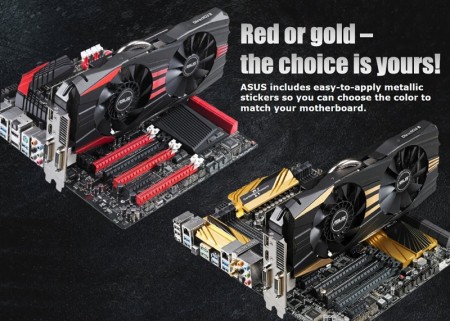 ASUS、VGAクーラーカバーをデコレーションするメタルステッカー付属のR9 290X登場
