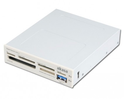3.5インチ内蔵USB3.0ポート付きマルチカードリーダー、アイネックス「AK-ICR-13A/14A」