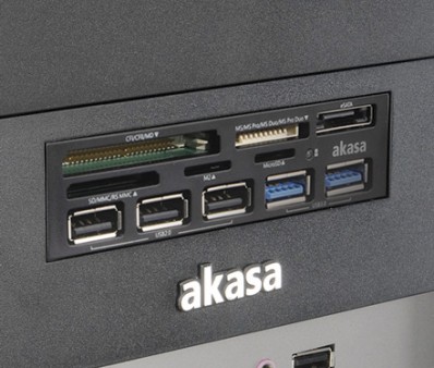 アイネックス、USB2.0カードリーダーと各種ポートを備えた3.5インチ内蔵マルチフロントパネル
