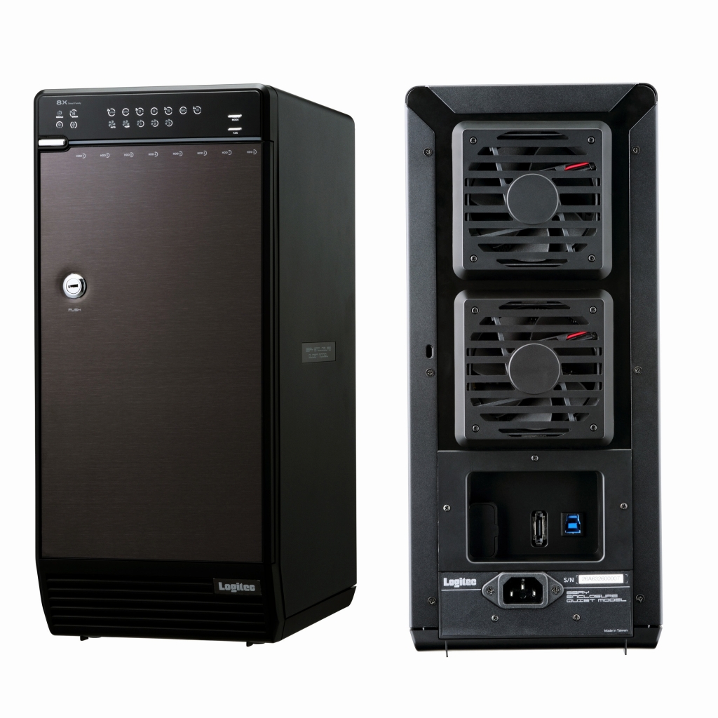 「WD Red」内蔵のフォト向け8ベイRAIDストレージ、ロジテック「LHR-8BRHEU3WR」シリーズ