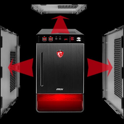 MSI、容量16リットルのMini-ITXゲーミングベアボーンキット「Nightblade」発表