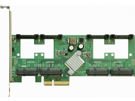 玄人志向、mSATA SSD×4をPCIeに変換するRAIDアダプタ「mSATARI4-PCIe」などインターフェイス6種発表