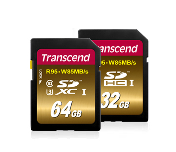 最大95MB/secのUHS-Iスピードクラス3対応SDカード、Transcend「UHS-I U3/U3X」シリーズ