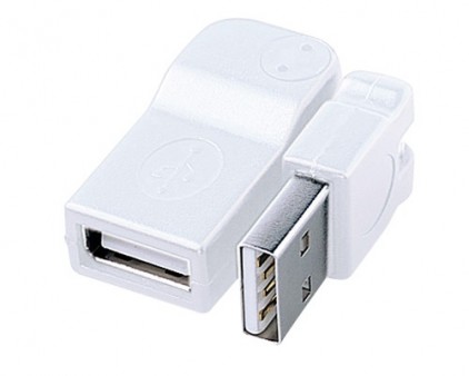USBポートを2方向・180度に曲げられる3Dコネクタアダプタがサンワサプライから発売
