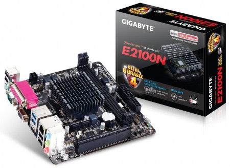 4K出力対応のE1-2100搭載ファンレスMini-ITXマザーボード、GIGABYTE「GA-E2100N」