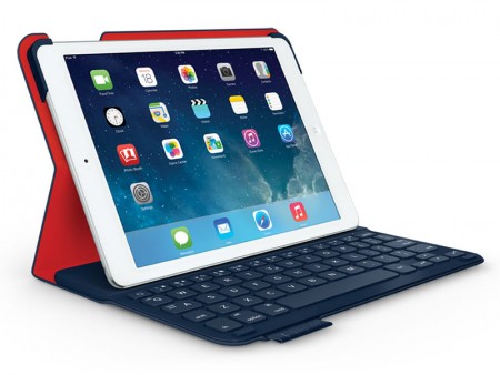 ロジクール、iPad Air専用二つ折り保護カバー＆スタンド付キーボード全3色5月発売