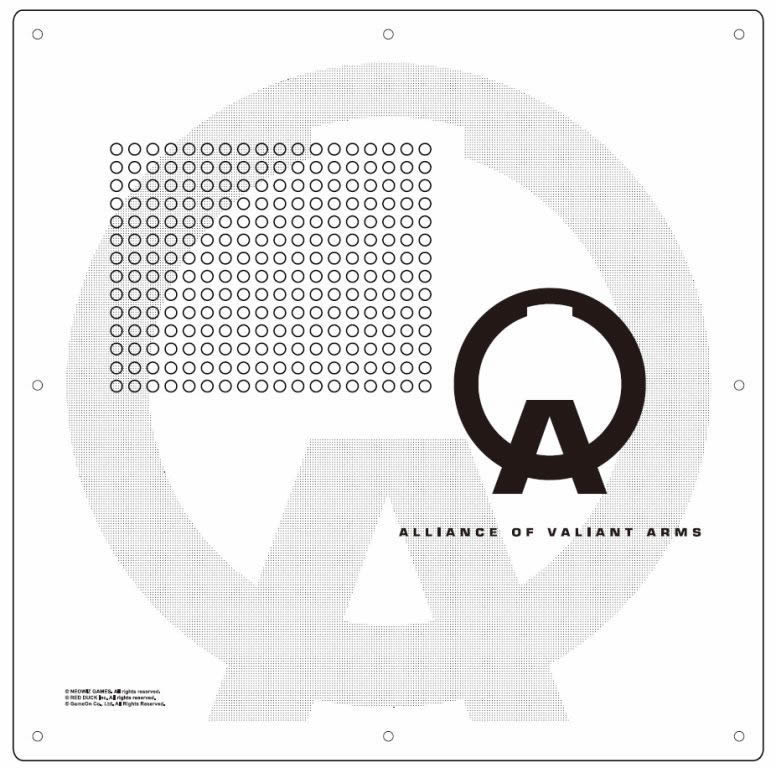 「A.V.A」ロゴをデザインしたアクリルパネル