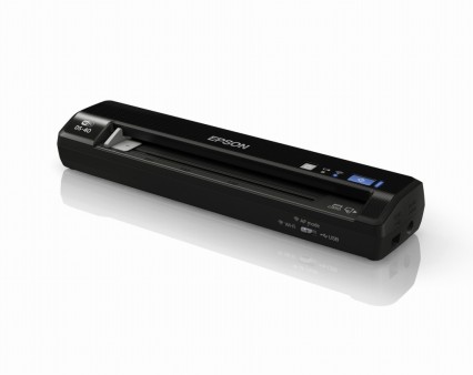 セイコーエプソン、単三電池4本で動作するWi-Fi対応モバイルスキャナ「DS-40」