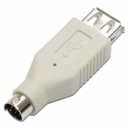 USB&PS/2コンボマウスをPS/2ポートに接続できるアダプタ、アイネックス「ADV-106B」