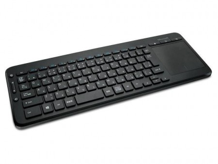 トラックパッド搭載の防滴仕様ワイヤレスキーボード、マイクロソフト「All-in-One Media Keyboard」