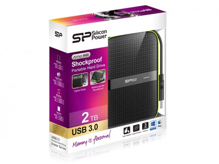 Silicon Power、USB3.0ポータブルHDD「Armor A60」シリーズ