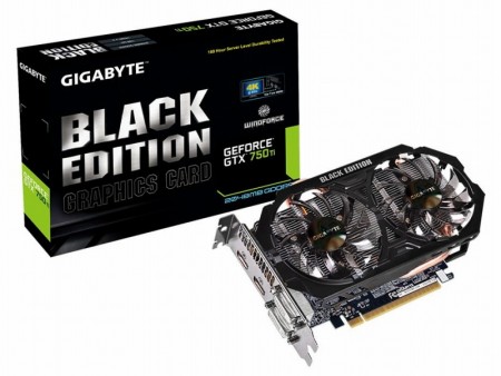 GIGABYTE、「BLACK EDITION」のGTX 750Ti搭載カード「GV-N75TWF2BK-2GI」など3製品リリース