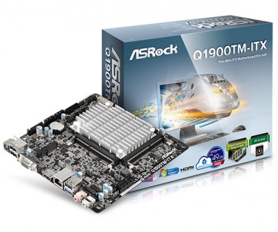Celeron J1900搭載のファンレスThin Mini-ITXマザーボード、ASRock「Q1900TM-ITX」
