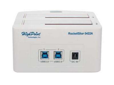 HighPoint、独立ポートで接続するデュアルベイ搭載HDDドック「RocketStor 5422A」リリース