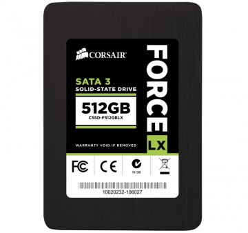 CORSAIR、SMI製コントローラ採用SSD「Force Series LX」シリーズに512GBモデル追加