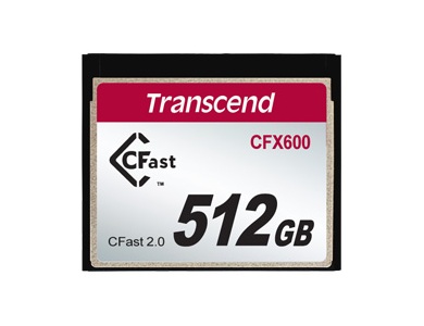 Transcend、最大転送510MB/sのプロユース向けCFast2.0カード「CFX650/600」シリーズ