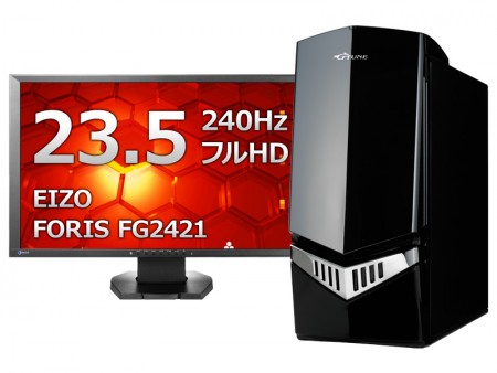 マウスコンピューター、240Hz駆動液晶「FORIS FG2421」セットのゲーミングPC発売