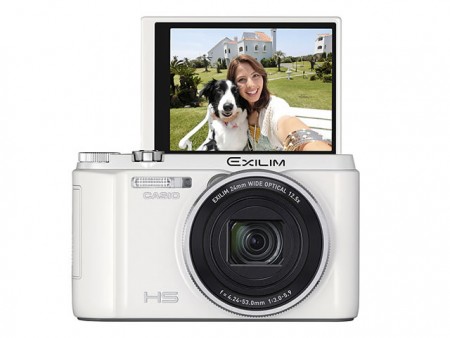 自分撮りに便利な180°チルト液晶搭載コンパクトデジタルカメラ、カシオ「EXILIM EX-ZR1300」