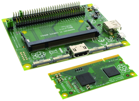 アールエスコンポーネンツ、SO-DIMMサイズのPC開発キット「Raspberry Pi Compute Module Kit」