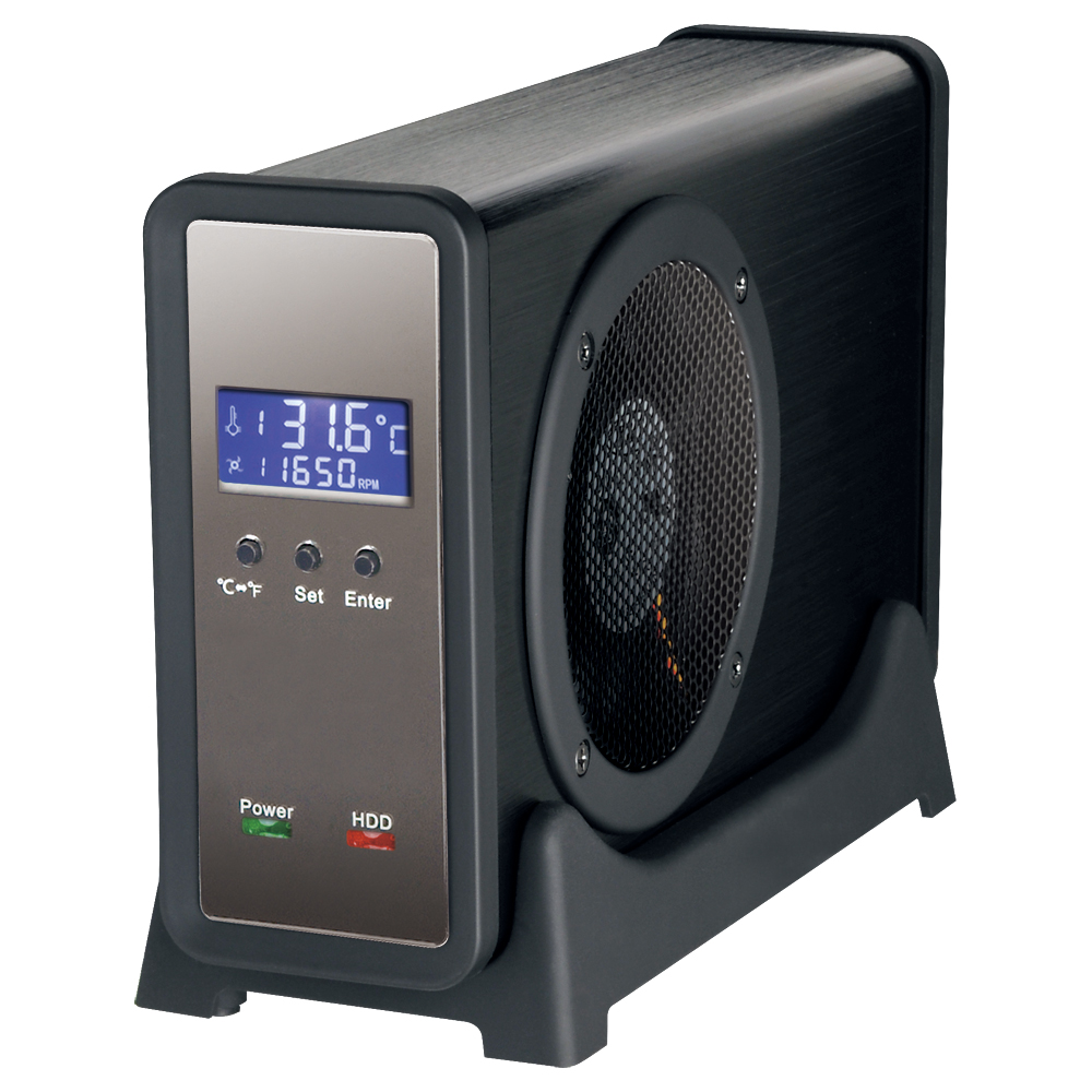 温度管理機能充実の3.5インチ向け外付HDDケース、センチュリー「三代目冷やし系HDD検温番SATA6G」