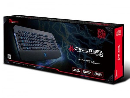 Tt eSPORTS、40マクロ＆青色バックライト搭載の高速・高耐久ゲーミングキーボード「CHALLENGER GO」