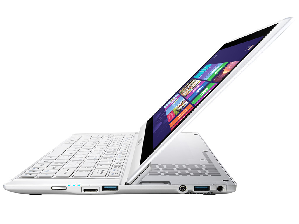 キーボード部がスライド収納できる、コンバーチブルスタイルノート MSI 