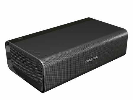 5ドライバ内蔵のブックレット型ポータブルスピーカー、クリエイティブ「Sound Blaster Roar」