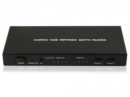 テック、最大4台を2系統に分配・切り替えできるHDMI切替器「THD42MSP2」を8月下旬に発売