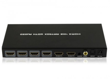 テック、最大4台を2系統に分配・切り替えできるHDMI切替器「THD42MSP2」を8月下旬に発売