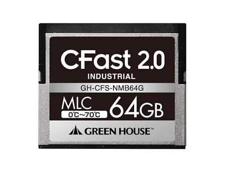 最大転送300MB/secオーバーのCFast2.0カード、グリーンハウス「GH-CFS-NMB」シリーズ
