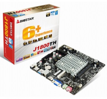 Celeron J1800搭載のファンレスMini-ITXマザーボード、BIOSTAR「J1800TH」
