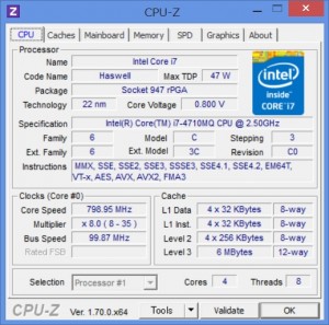 Core i7 4710MQ(Haswell Refresh) CPUスマホ/家電/カメラ