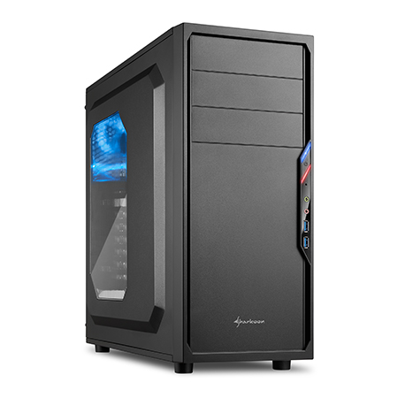 売価24.99ユーロのエントリーミドルタワー、Sharkoon「VS4」シリーズ