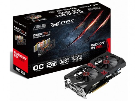 ASUSTeK、セミファンレス対応のRadeon R9 285グラフィックス「Strix R9 285」リリース
