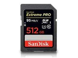 SDXCカード世界最大容量を更新。SanDisk、「Extreme PRO SDXC UHS-I card」に512GBモデルを追加