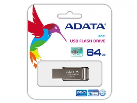 ADATA、亜鉛合金筐体を採用するスタイリッシュなUSB3.0メモリ「UV131」シリーズ