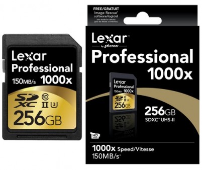 世界最速、転送速度300MB/secのSDHC/XCカード「Professional 2000x」がLexarから