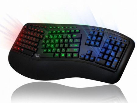 Adesso、左右分割レイアウトのイルミネーション搭載エルゴキーボード「Tru-Form 150」発売