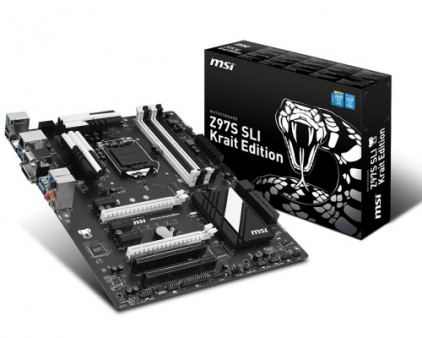 黒と白のコントラストが美しいIntel Z97マザーボード、MSI「Z97S SLI Krait Edition」