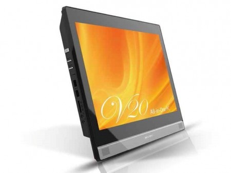 19.5インチマルチタッチ液晶採用のオールインワンベアボーンキット、ECS「V20S-H81」