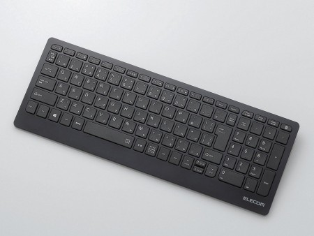 ビジネスからゲームまで。1,000万回耐久キー採用の薄型Bluetoothキーボード、エレコム「TK-FBP072BK」
