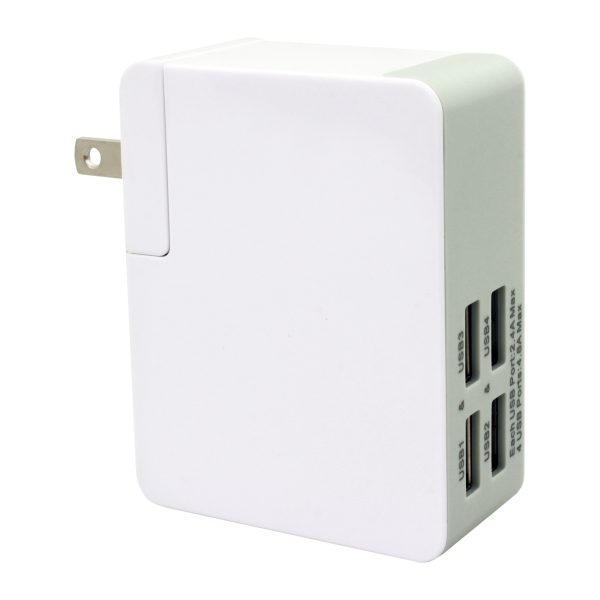 2.4Aが4ポートで合計出力最大4.8A。高出力USB充電器が上海問屋から