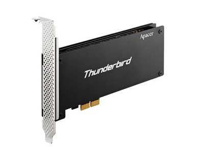 ランダム10万IOPSのゲーマー向けPCIe SSD、Apacer「Thunderbird PT910 PCI-e SSD」