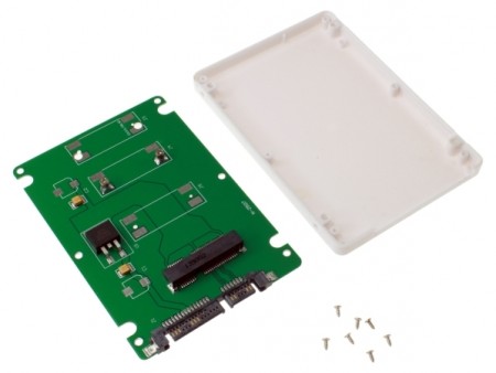 mSATA/M.2 SSDを使い、2.5インチSATA/IDE SSDを組み立てるキットが上海問屋から