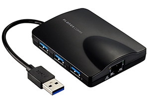 スリムPCに最適。USB3.0×3ハブ搭載のギガビットLANアダプタ、プラネックス「UE-COMBO」