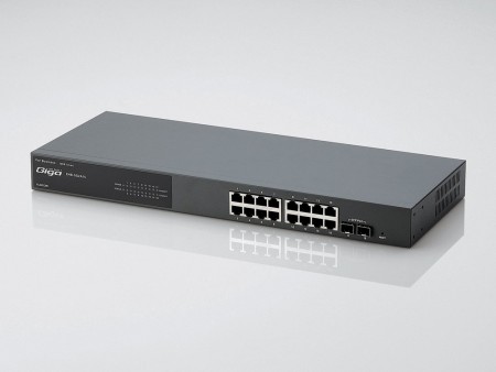Webブラウザ経由で詳細設定ができる16ポートギガビットハブ、エレコム「EHB-SG2A16」シリーズ