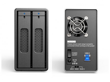 デンノー、8TB HDDを搭載できる2ベイRAIDケース、STARDOM「SOHO TANK ST2-B3-6G」